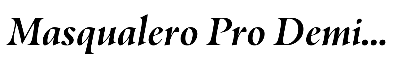 Masqualero Pro DemiBold Italic